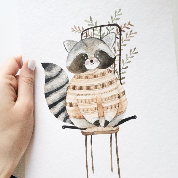 Милые животные для скетчбука