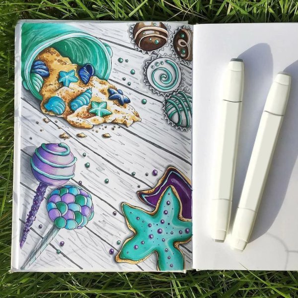 Идеи для рисунков маркерами