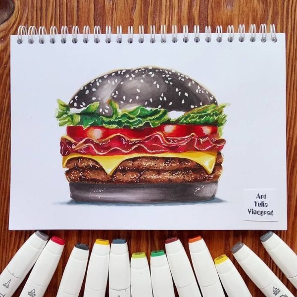 Рисунки маркерами Лиза Краснова