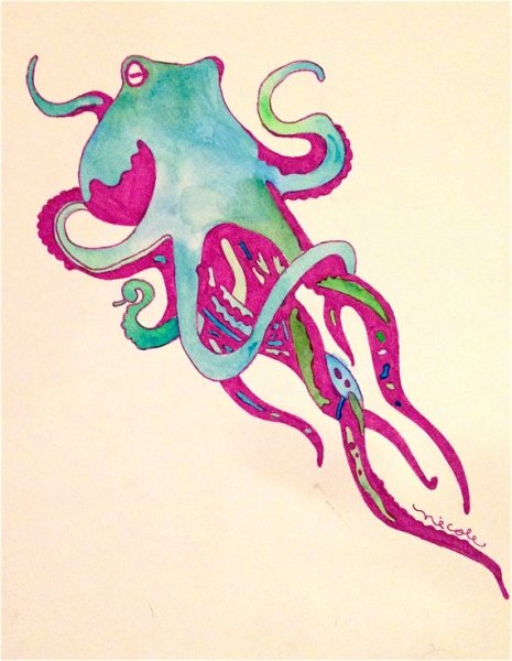 Осьминог эскиз Татуировки