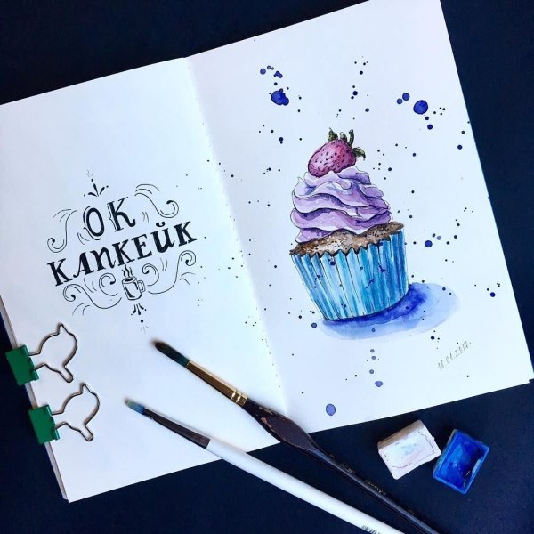 Рисунки маркерами в скетчбуке