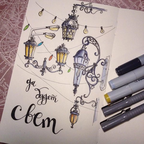 Рисунки для скетчбука маркерами