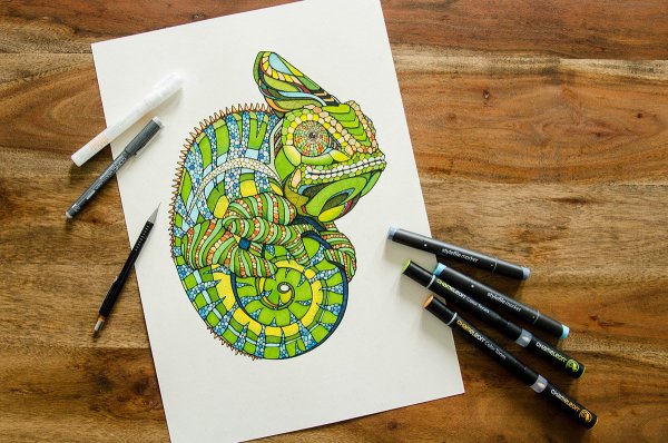 Графика фломастерами