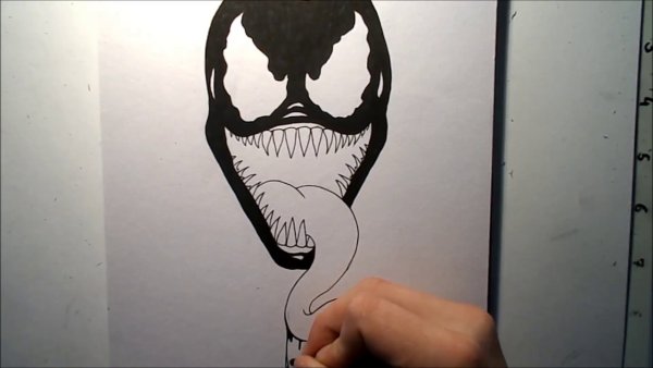 Рисунки чёрной гелевой ручкой