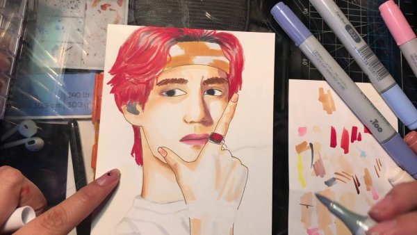 Рисунки БТС маркерами