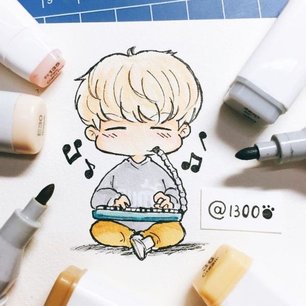 BTS арт маркерами