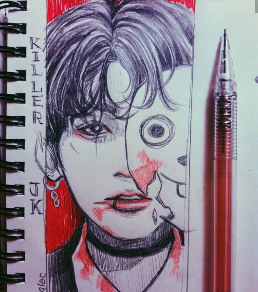 БТС маркерами арт