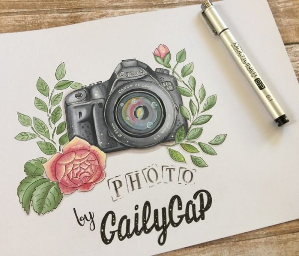 Фотоаппарат маркерами