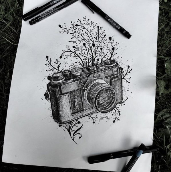 Полароиды рисунки маркерами легкие