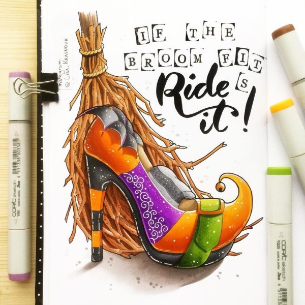 Скетчи маркерами Лиза Краснова