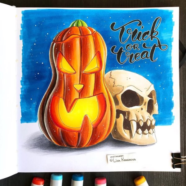 Лиза Краснова скетч Хэллоуин