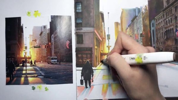 Скетчинг Йоркширский терьер