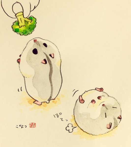 Милые хомячки для срисовки