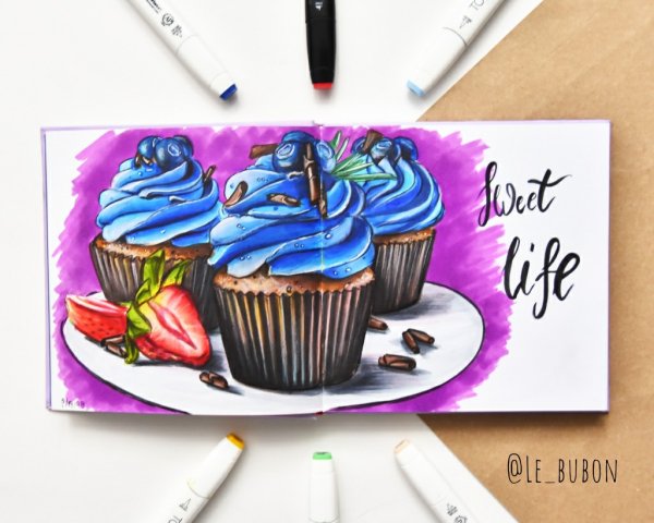 Скетчи маркерами