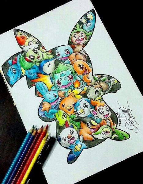 Покемоны маркерами