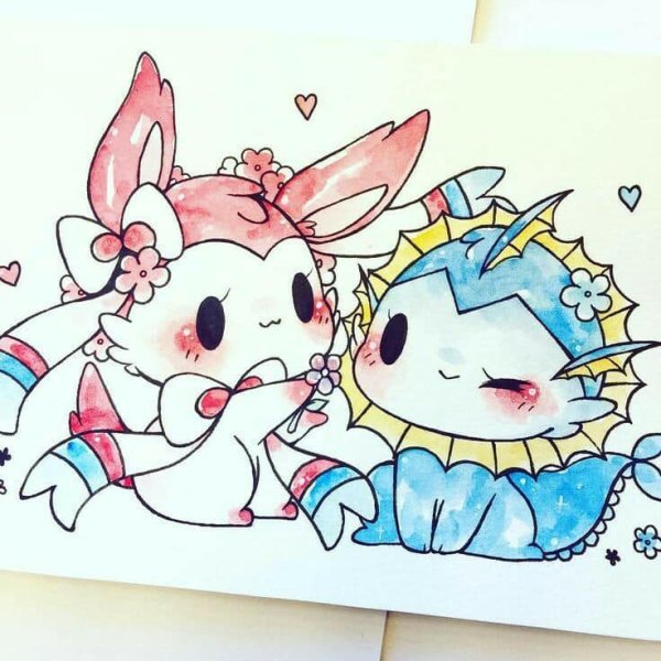 Кавай Чиби покемоны