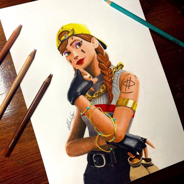 Fortnite арт добытчица