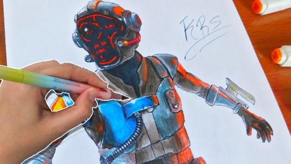 Рисунки ФОРТНАЙТ фломастерами