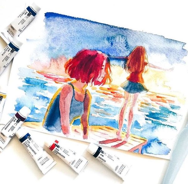 Живопись акварельными маркерами