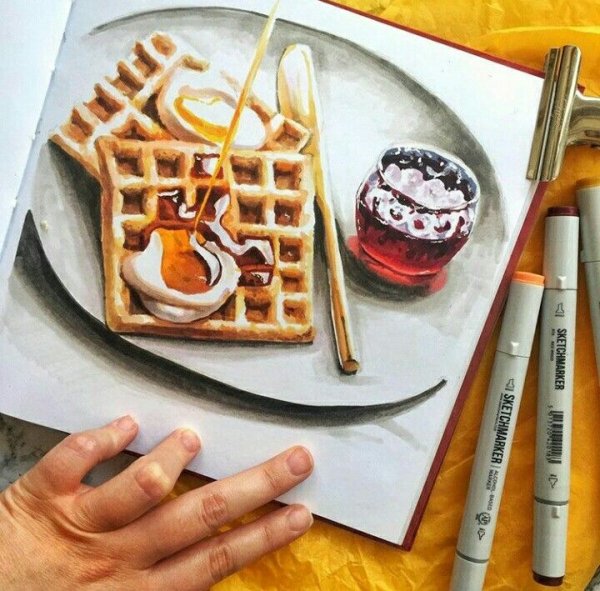 Скетчи маркерами для начинающих легкие