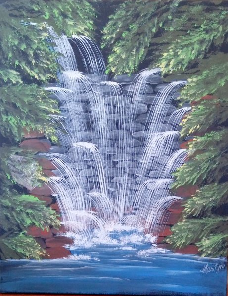 Андрияка картина водопад
