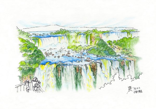 Водопад скетч