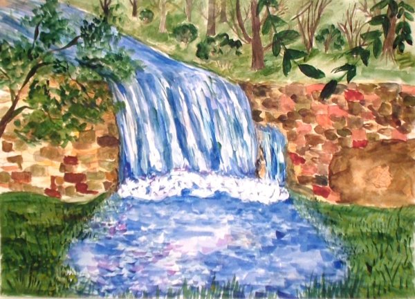 Водопад рисунок