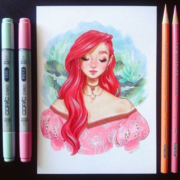 Ариэль маркерами