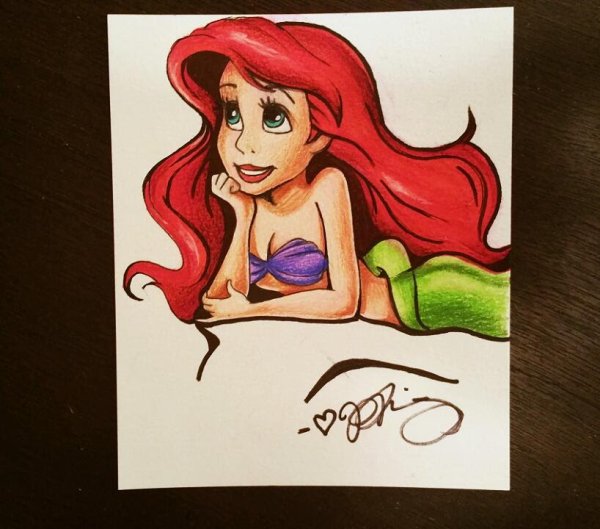 Рисунок Ариэль маркерами