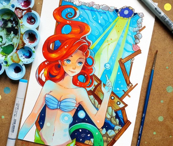 Ариэль маркерами