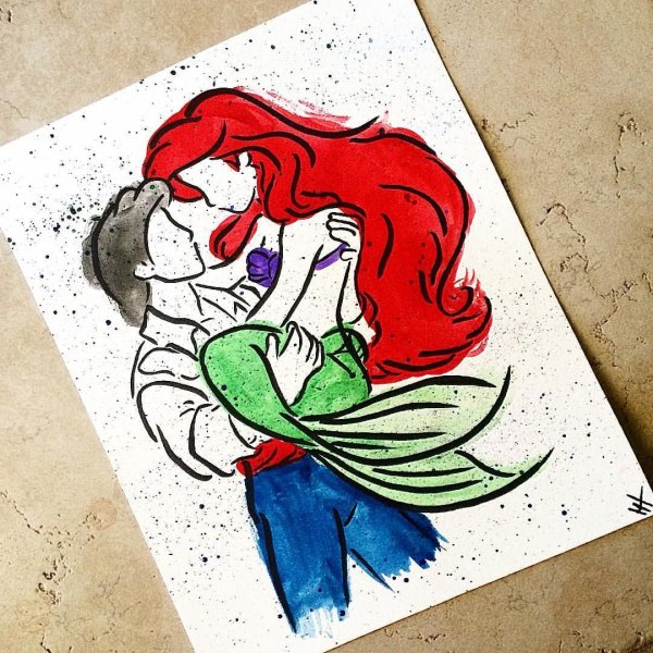 Ариэль акварель