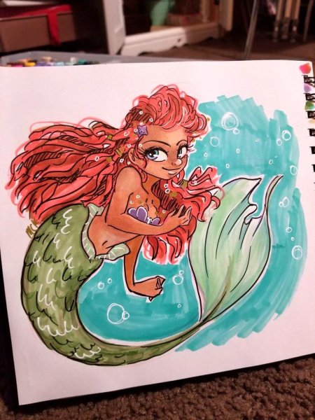Рисунок Ариэль маркерами