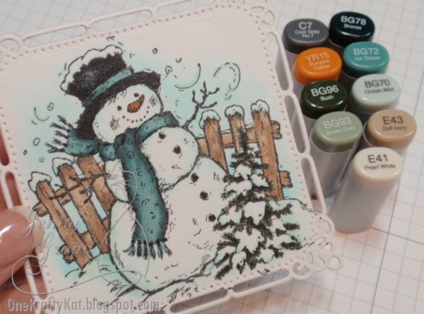 Снеговик маркерами