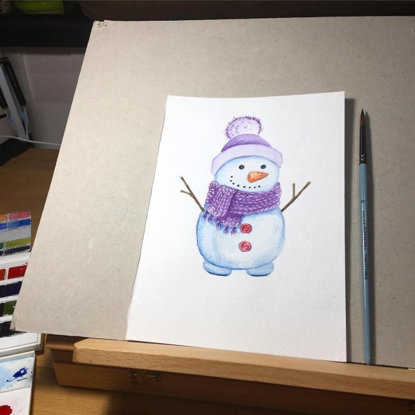 Рисунки на новый год фломастерами