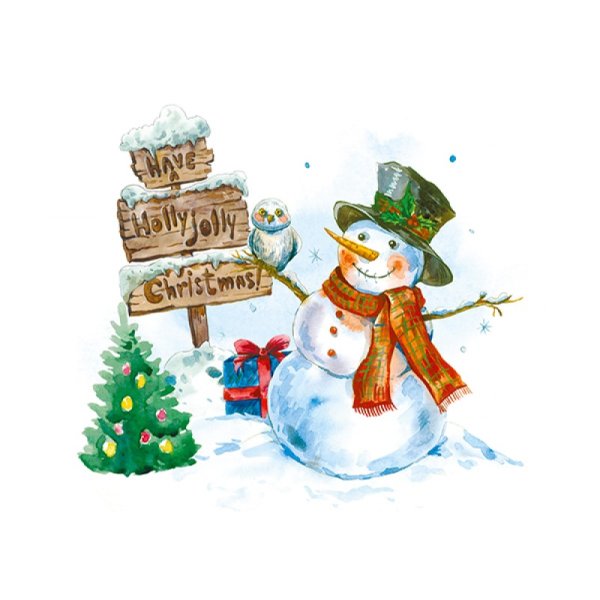 Снеговик фломастерами