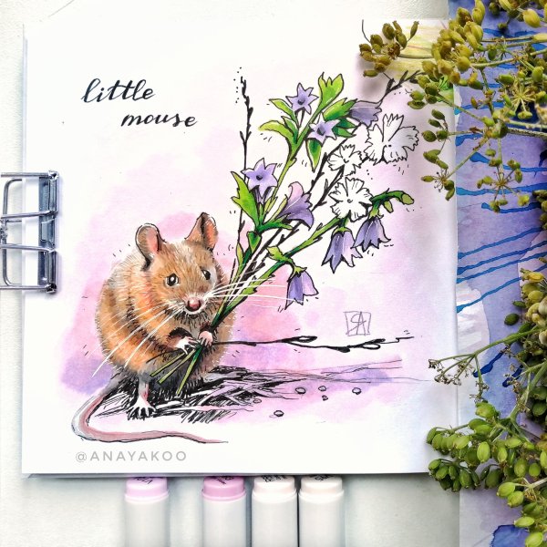 Скетч маркерами мышки