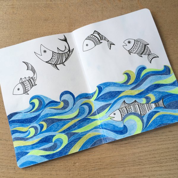 Скетчбук море