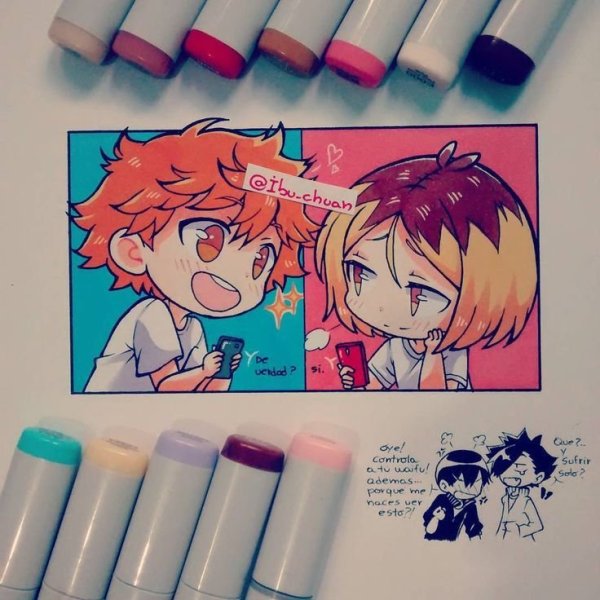 Рисунки маркерами аниме волейбол