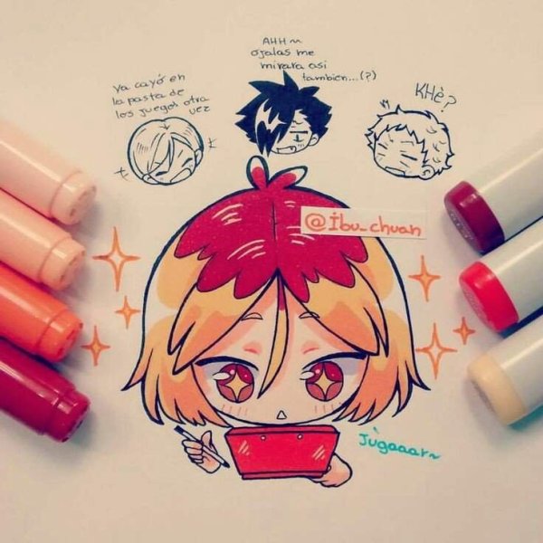 Чиби скетч маркерами