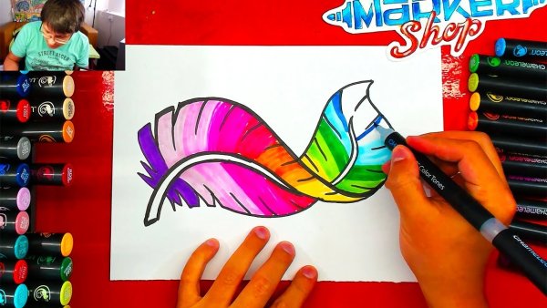 Цветы маркерами Copic