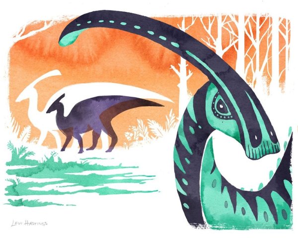 Динозавр маркерами