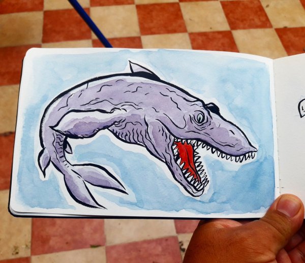 Динозавр для скетчбука