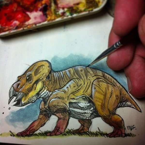 Скетчинг динозавры