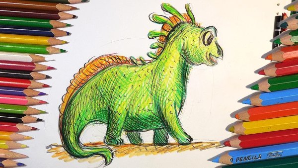 Рисунки цветными карандашами для детей