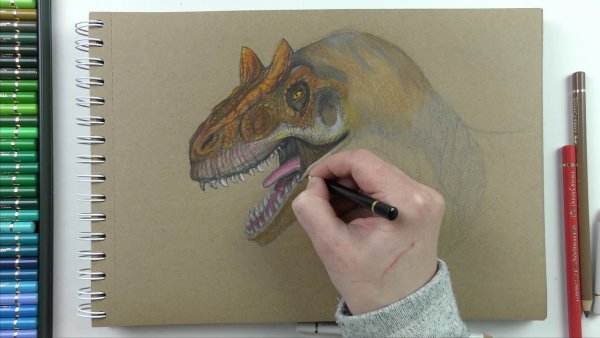 Динозавр маркерами