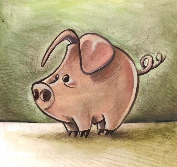 Свинка маркерами