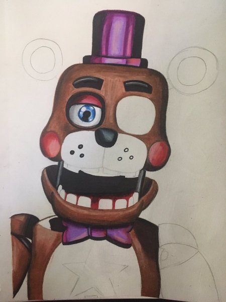 Нарисовать рокстар Фредди