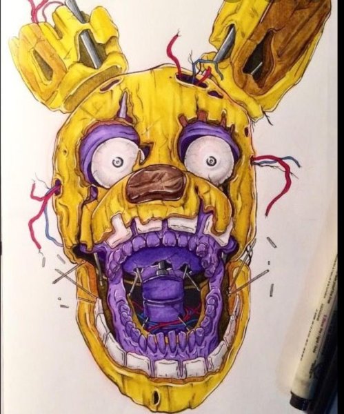 Нарисованный СПРИНГТРАП на бумаге