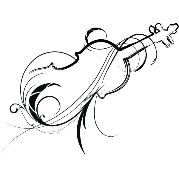 Скрипка силуэт