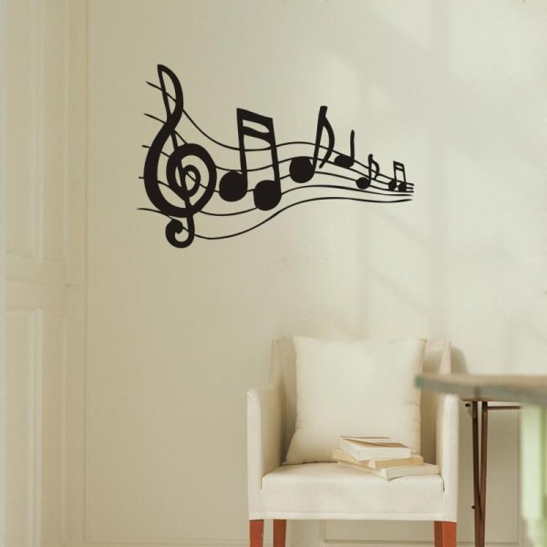 Музыкальный декор на стене